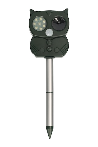 Gajeena Güneş Enerjili Dış Mekan Ultrasonik Hayvan Kovucu, Pır Sensörlü, Led Işık Ve Alarm Sesi İle Hayvanları Uzak Tutucu