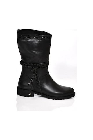 Burç 08020 Kadın Günlük Hakiki Deri Çizme Bot 001