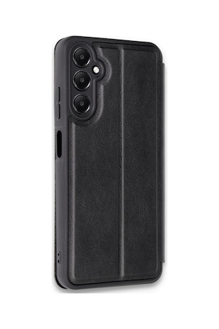 Samsung Galaxy Uyumlu A26 Kılıf Flip Cover - Siyah Düz Renkli