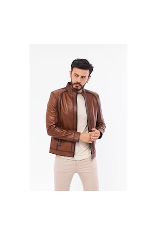 Derinss Der198 Hakiki Deri Erkek Taba Mont 001