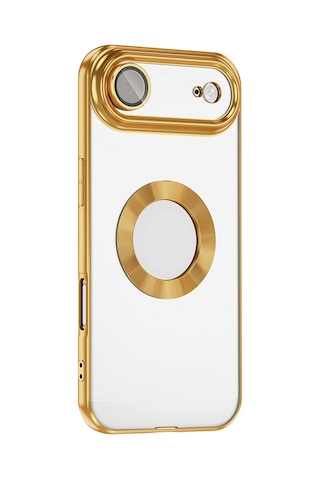 Apple Uyumlu iPhone 17 Air Kılıf Kamera Korumalı Logo Gösteren Zore Omega Kapak - Mavi Mavi