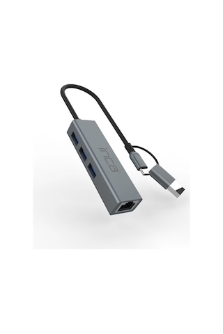 Inca Iutp-03t Usb Hubx3 Usb 3.0 10 Gbps+ethernet Rj45 1000mbps Çoklayıcı