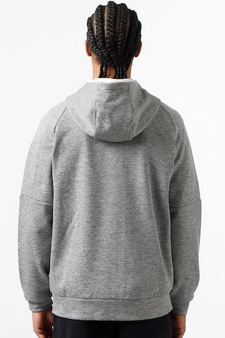 Nike Therma Fit Full Zip Hoodie Erkek Kapüşonlu Termal Fermuarlı Sweatshirt Gri Gri Melanj