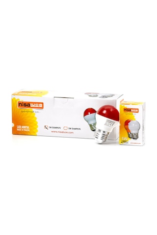 10 Adet 1w E27 Kırmızı Yuvarlak Gece Lambası Led Ampul Eamp-075 4741 Altın