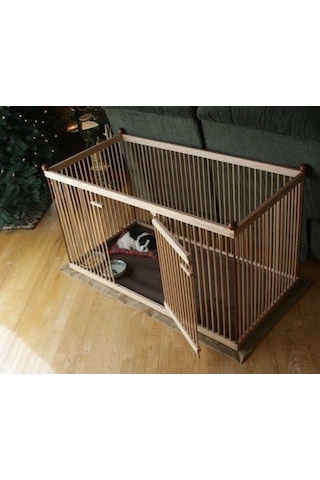 60 cm x 1 metre ahşap köpek çiti sık aralık (Kapısı Yan Taraftadı