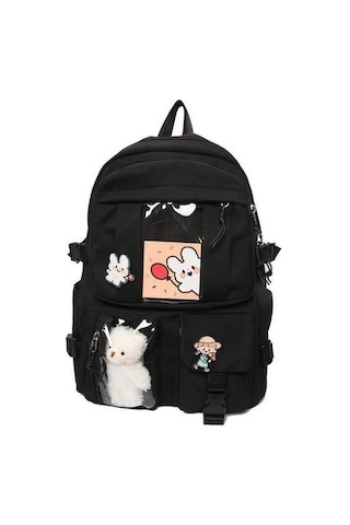 Didadodo Öğrenci Sırt Çantası, Bilgisayar Çantası -siyah, Ergonomik Tasarım Siyah