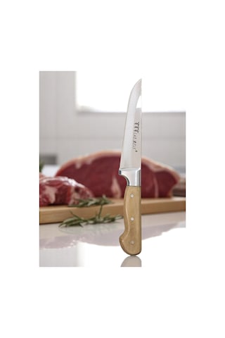 Lazreis Kurban Bıçağı No2, El Yapımı Paslanmaz Çelik Bıçak 16cm Ahşap