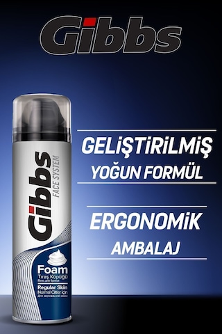 Gibbs Regular Erkek Tıraş Köpüğü 4x200ml