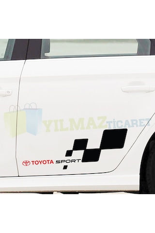 Toyota Logo Arma Sport Yan Kapı Altı Oto Sticker Etiket 1 Çift