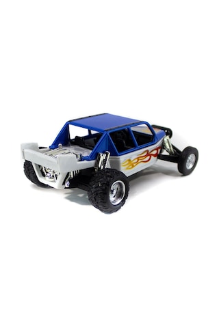 Metal Off Road Yarış Aracı Beyaz-Mavi