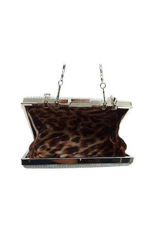 Çanta Sepetim Gümüş Simli Tablet Abiye Çantası - Gümüş