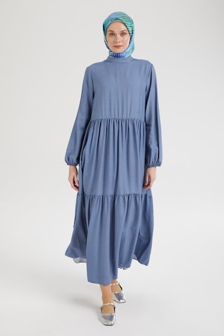 Armine Trend Kolları Lastikli Günlük Elbise-indigo 25yt953 İndigo