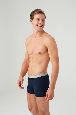 U.S. Polo Assn. Erkek Lacivert Tekli Boxer 80621 Baskılı