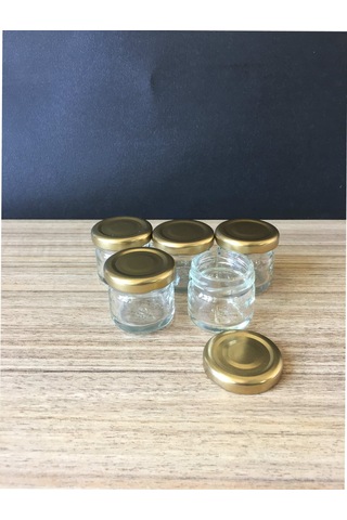 29 Cc Cam Kavanoz - 50 Adet - Gold Kapak. Mutfak.