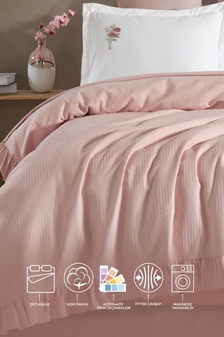 Elart Bahar Pike Takımı 6 Parça 220x230 Cm Pudra Pudra