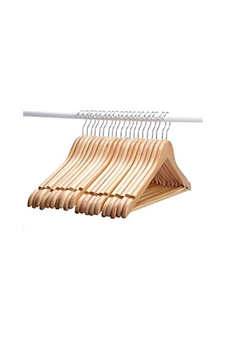 Askıcı Ahşap Naturel Kıyafet Ve Elbise Askısı 20 Adetaa-olg77712321 Çok Renkli