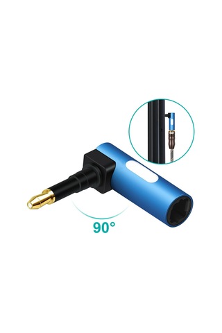 Dijital Ses Bağlantısı İçin 3.5mm Mini Fiber Adaptörlü 90 Derece Optik Ses Kablosu
