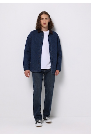 Colins Oversize Fit Fermuarlı Astarsız Erkek Koyu Mavi Ceket Cl1076143 Q1.v1 Dn44496 Denim