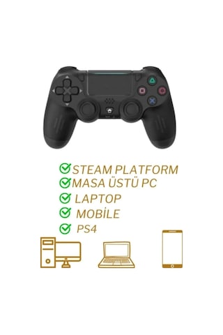 Ps 4 Joystick Tablet Telefon Pc Uyumlu Titreşimli Oyun Kolu