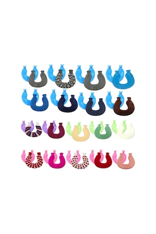 U-şekilli Pvc Sıcak Kompres Omuz Ve Boyun Patlamaya Dayanıklı Su Enjeksiyonlu Sıcak Su Torbası Mavi + Gri Kristal