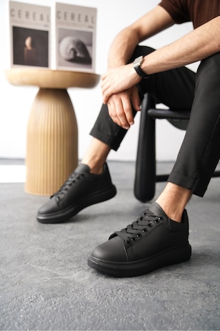 Daxors D0125 Günlük Ortopedik Erkek Sneaker Spor Ayakkabı Siyah