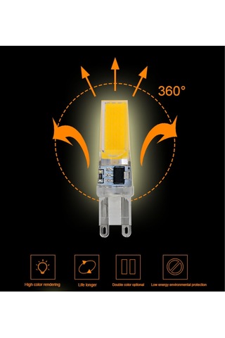 5 Adet 9 Watt G9 Led Ampül Dimmer Uyumlu Işık