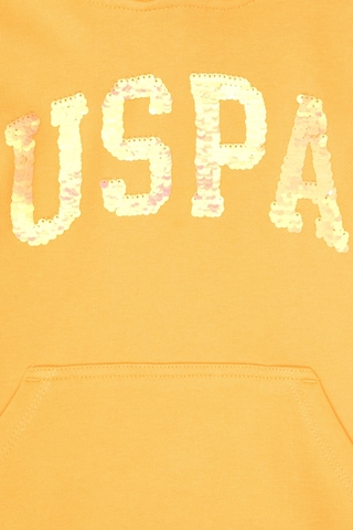 U.S. Polo Assn. Kız Çocuk Kavun Payet İşlemeli Kapüşonlu Basic Sweatshirt 50314312-VR244
