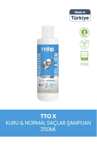 Tto X Kuru ve Normal Saçlar Için Şampuan Kolajen ve Prebiyotik 500Ml