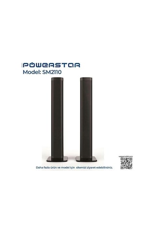 Powerstar Müzik Kutusu Powerstar Sm-2110 Kule 2'li Bluetooth - Usb - Hafıza Kartı