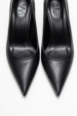 Marcus Siyah Cilt Kadın Topuklu Ayakkabı Siyah Cilt