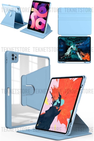 Apple Uyumlu iPad Pro 3. Ve 4. Nesil M1-m2 Çip 2021 / 2022 11'' Inç Kalemlikli Standlı Klılıf Kılıf