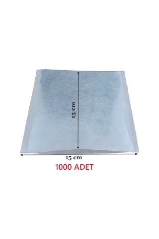 Çay Demleme Filtresi Boş Demlik Poşeti Büyük Endüstriyel Boy Kazan Galoşu Bonesi 15x15 Cm 1000 Adet Ev Otel Cafe Horeca