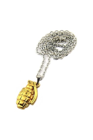 El Bombası - Grenade - Kolye - Gold Görünümlü Altın