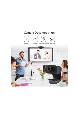 Skycity 1080p Hd Usb Webcam Mikrofonlu - Hızlı Kurulum, Gürültü Azaltma, 90 Görüş Açısı - Online Öğretim, Konferans, Canlı Yayın İçin