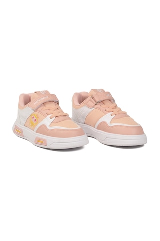 Reyber Pudra Beyaz Cırtlı Fileli Hafif Unisex Çocuk Spor Ayakkabı 026 F Pudra-beyaz