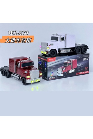 Wster Ws-570bt Tır Görünümlü Radyolu Bluetooth Hoparlör Kırmızı