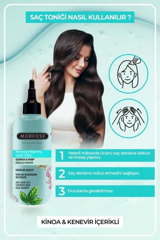Morfose Kinoa & Kenevir İçeren Dökülme Karşıtı Saç Losyonu 300 ML