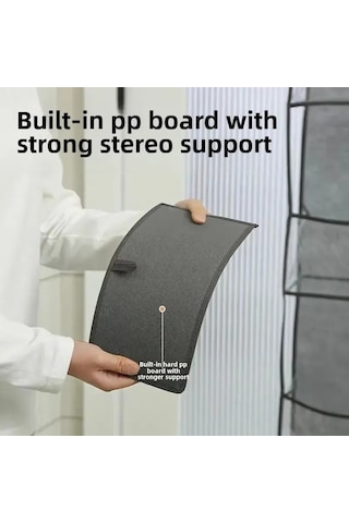 Konesam Duvar Tipi Gri Beşik Organizer, 4 Katlı Görünür Nonwoven Çanta, Dormitorium/banyo/evde Kullanım, Yer Tasarrufu Sağlar, Kolay Kurulum 108cm Diğer