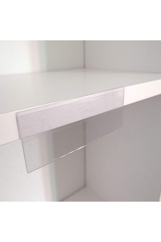 Cep Tipi Yapışkanlı Şeffaf Etiketlik 6x3cm U Tipi 200lü Paket 200 Adet