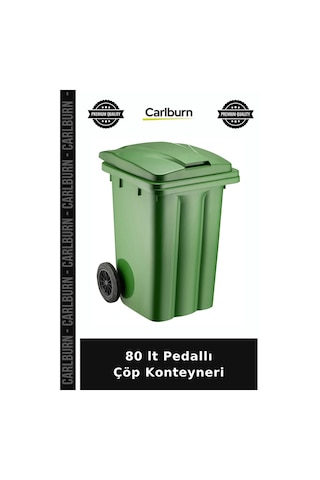Premium 80 Lt Pedallı Çöp Konteyneri Geniş Atık Kurum