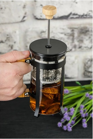 Tedar Lüx Cam 350 Ml French Press Siyah Najmaddin 6411267
