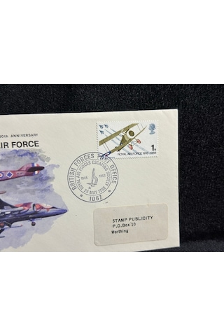 1968 İngiltere Kraliyet Hava Kuvvetleri Raf 50th Anniversary Royal Air Force Fdc İlk Gün Zarfı  Teşhir Ürün