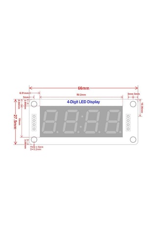 Tm1637 4 Digit Led Display Saat Modülü - Kırmızı