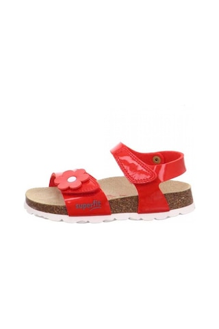 Superfit 6-00118 Kız Çocuk Kırmızı Mantar Sandalet Kırmızı