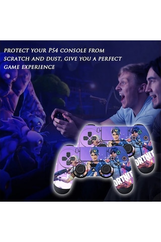 Kosona Ps4 Oyun Konsolu İçin Fortnite Temalı Çıkarılabilir Koruyucu Film, 4 Farklı Desen Seçeneği