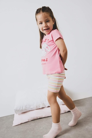 Defacto %100 Pamuklu Pijama Takımı Kız Bebek E4646A525SM Pembe