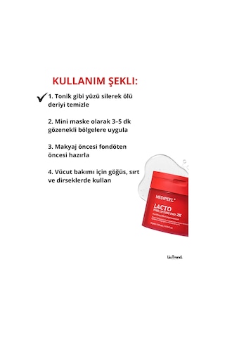 Medipeel Lacto Pore Lifting Pad 2x Gözenek Sıkılaştırıcı & Cilt Yüzeyi Dengeleyici Pedi