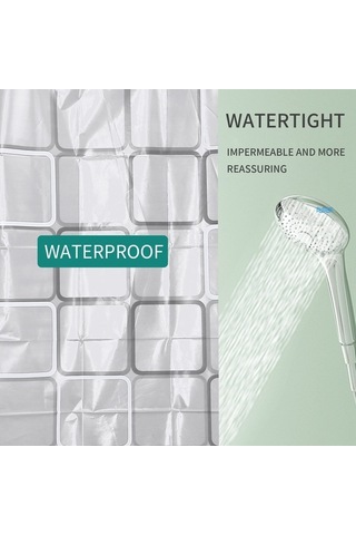 Ulzyvf Duş Perdesi Askısı - Banyo İçin Su Geçirmez 12 İnç Diğer