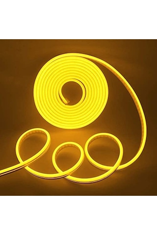 5 Metre 12 V Dış Mekan Sarı Neon Led