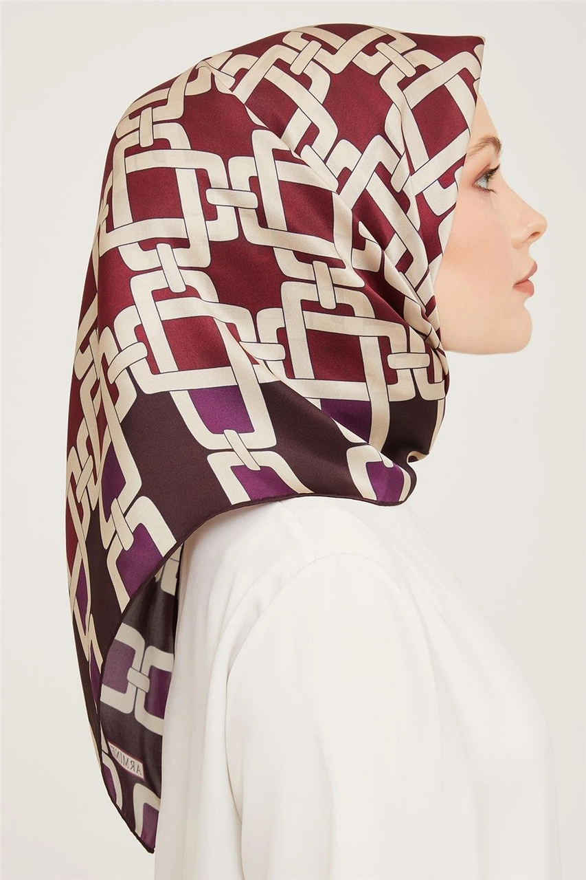 Armine Twill İpek Eşarp 23ka9007 33 54 Bordo